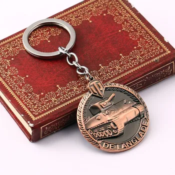 HORÚCA Hra World of Tanks KeyChain Ragland medaila okrúhle mince Nezávislá Kľúčov kľúč reťazca krúžok držiak pre automobilových Fanúšikov suveníry