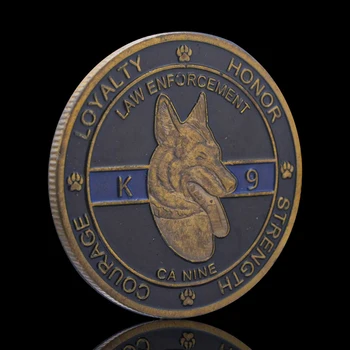 K9 Psa Vernosť, Česť Presadzovania Práva Ca Deväť Vojenských Výzvou Mince Usa Suvenírov Zberateľské Mince Darček Medaila Starožitný
