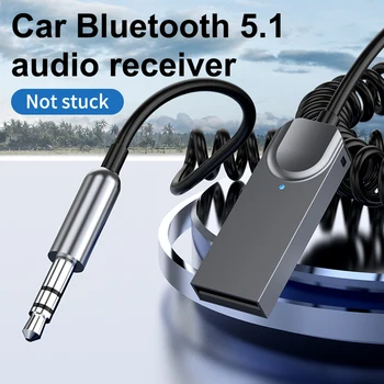 Kebidu Bluetooth, Aux Adaptér USB Na 3,5 mm Jack Car Audio Aux Bluetooth 5.1 Handsfree Súprava Pre Auto Prijímač BT vysielačom