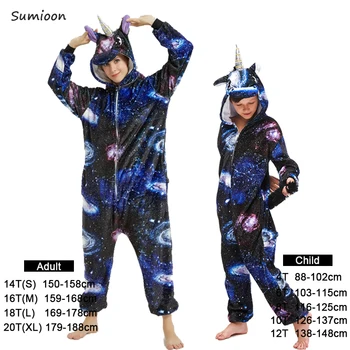 Kigurumi Pajama Jednorožec Onesies Pre Ženy, Mužov, Zimné Sleepwear Zvierat Uniocnrio Kostýmy Dospelých Kugurumi Panda Pyžamá