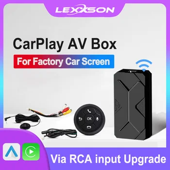 LEXXSON Rýchlejšie Plug and Play Univerzálny Android Auto CarPlay AV Box S RCA Vstup Upgrade Factory Auto Displej Ovládanie Hlasom SWC