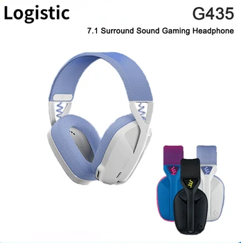 Logitech G435 LIGHTSPEED BEZDRÔTOVÝ HERNÝ HEADSET 7.1 Priestorový Zvuk Hráč Bluetooth Slúchadlá Kompatibilné Pre Hry A Hudbu