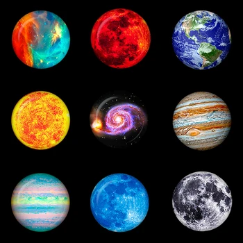 Mesiac, Hviezdy, Planéty, Chladnička Magnet Na Chladničku Nálepky Jasnej Hmloviny, Galaxie Solárny Systém Chladničky Magnety Na Sklo Dekor Nálepky