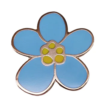 Modrá Kvetina Zabudnúť na Mňa Nie Pin inšpiroval od Britského obľúbené Nezábudka ideálny darček pre milovníkov prírody alebo záhradník
