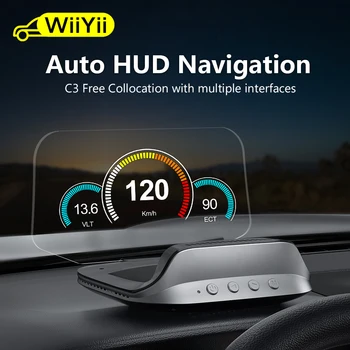 Najnovšie C3 Head Up Display OBD2 HUD Zrkadlo Aktualizované Navigačnej HUD Rýchlosť, Spotreba Paliva, Auto Rýchlomer Premietacie