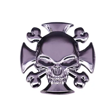 Steampunk Železný Kríž Lebky Smalt Pin Totenkopf Štít Brošňa Kovové Odznak Rocker Biker Šperky