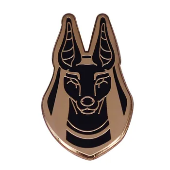 Tajomný Boh Anubis odznak starovekého egypta Smalt Pin psa hlavu Odznak anubis Brošňa Roztomilý darček príslušenstvo