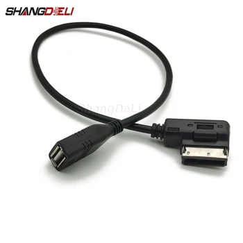 USB a AUX Kábel Hudby MDI MMI AMI Samica na USB Rozhranie, Audio AUX Adaptér, Dátový kábel Na AUDI A3 A4 A5 A6, Q5 Q7 Pre VW Golf 2014