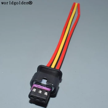 Worldgolden auto elektronické automobilový nepremokavé konektor 1718653-1 pre VW Audi 4F0973703A 4F0973703